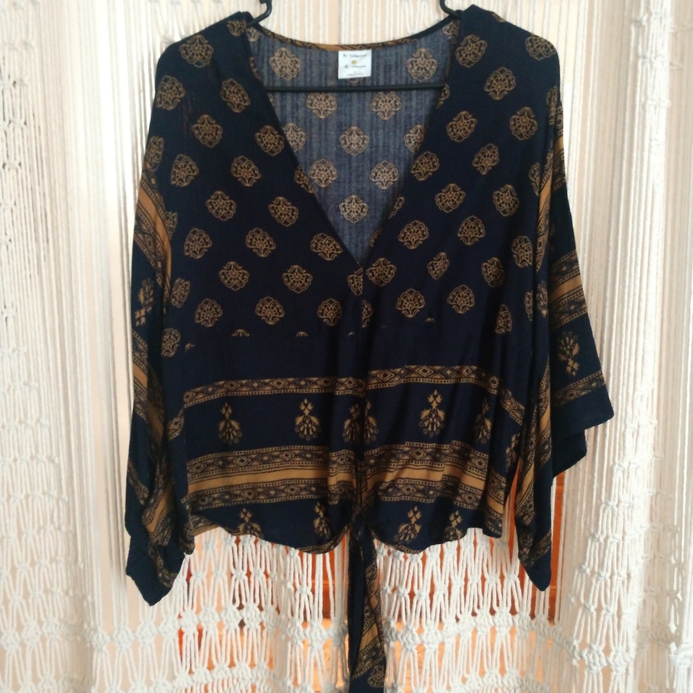 Tie front blouse
